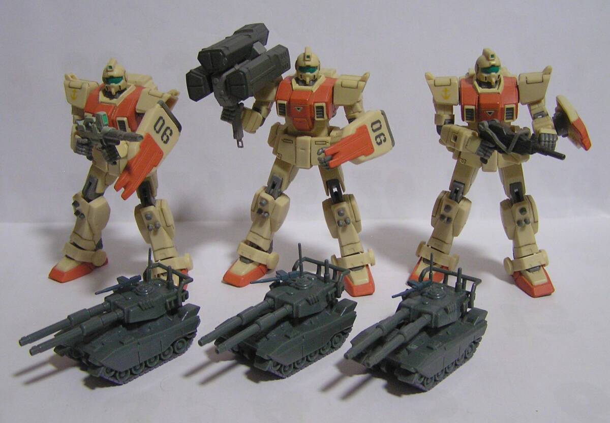 モビルスーツ・イン・アクション!! 陸戦型ジム×3 61式戦車×3 機動戦士ガンダム 第08MS小隊 バンダイ拍卖