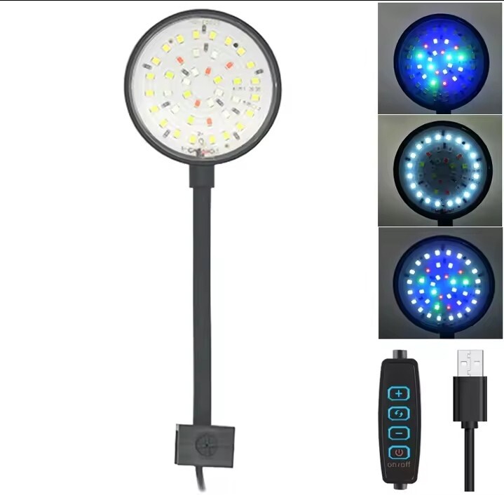 アクアリウム クリップ USB LED ライト Aquarium Light 1個拍卖