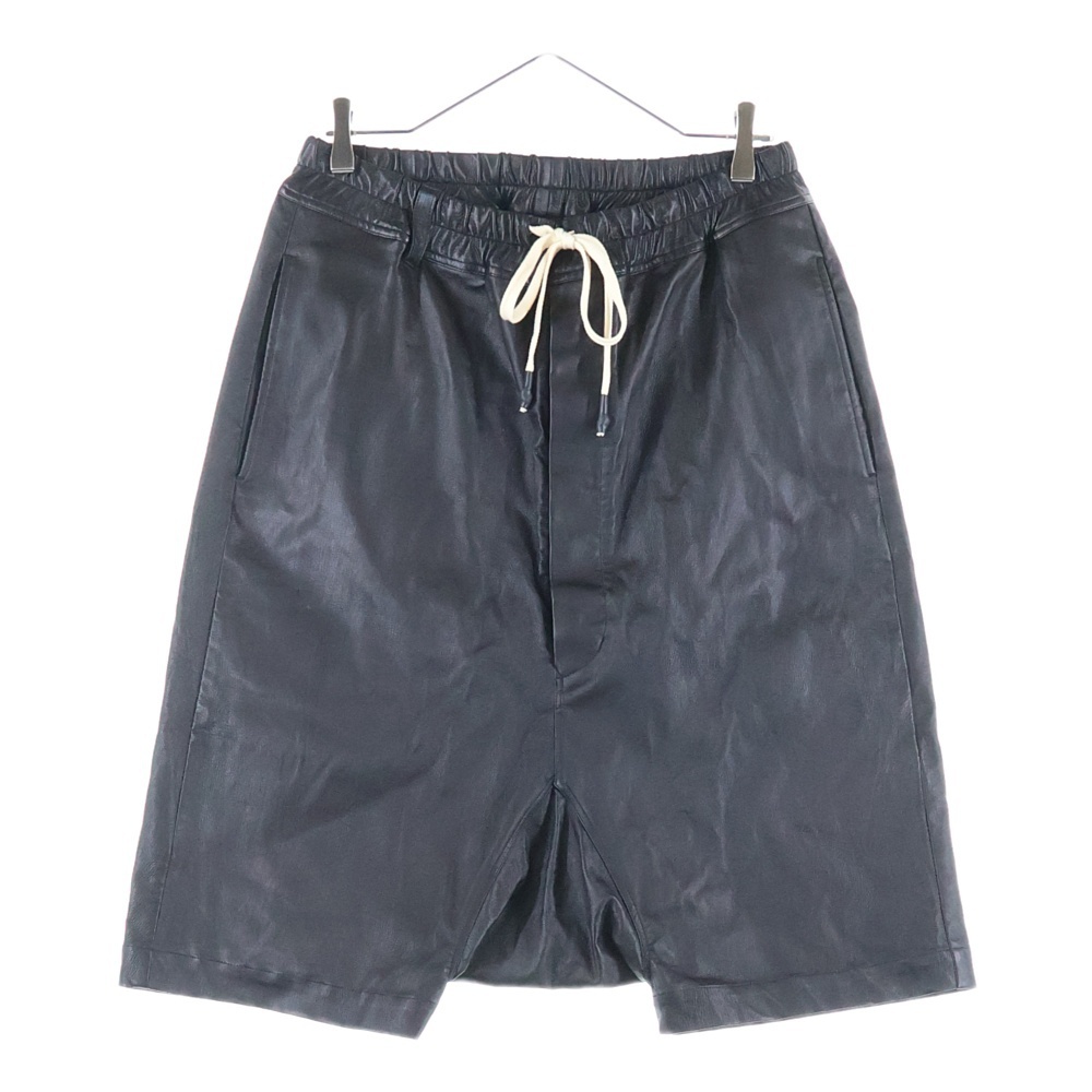 イサムカタヤマバックラッシュ Deer Stretch Sarrouel Shorts ディアストレッチサルエルショーツ レザーハーフパンツ ブラック 1810-07拍卖
