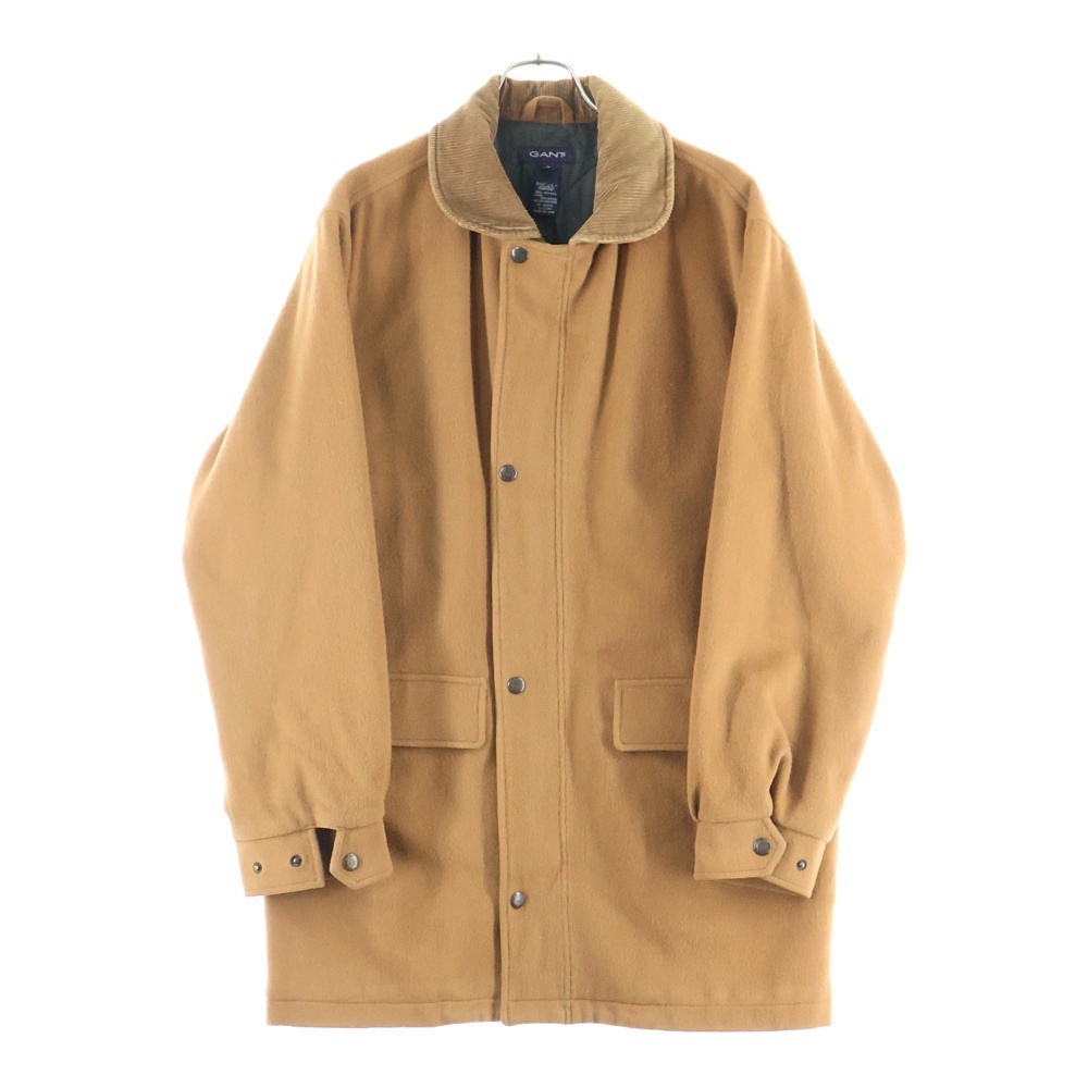 NO BRAND ノーブランド GANT ガント コーデュロイカラー ウール ジップアップ ジャケット ブラウン拍卖