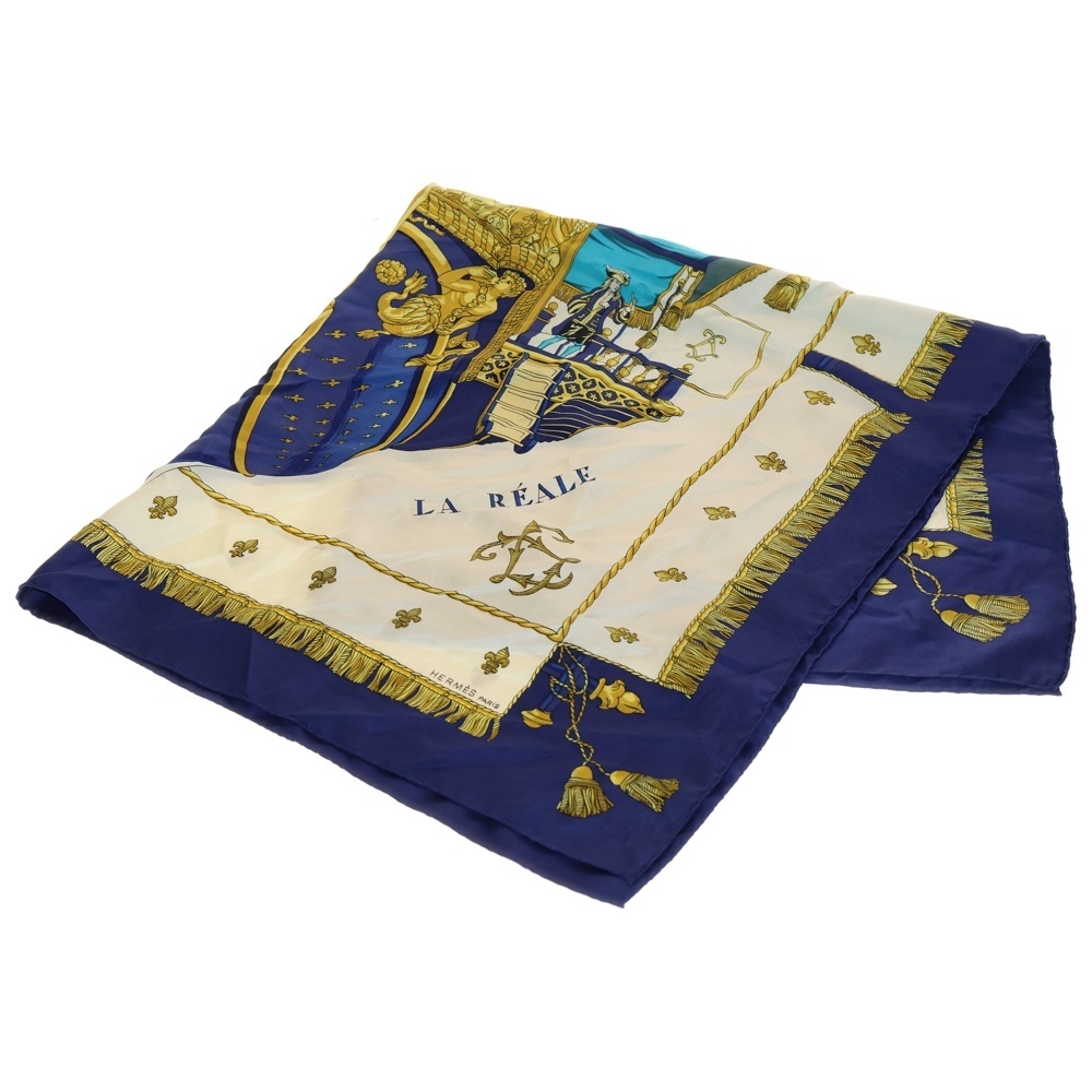 HERMES エルメス カレ90 クイーンの戴冠式 スカーフ マルチカラー拍卖