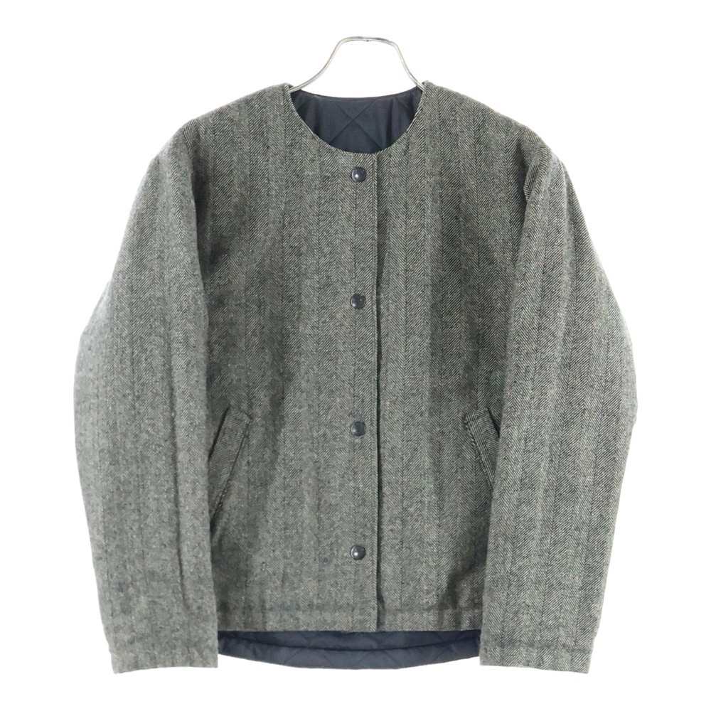 LAVENHAM ラベンハム ノーカラー リバーシブル キルティングジャケット ブラック/グレー レディース LVH-19A-022拍卖