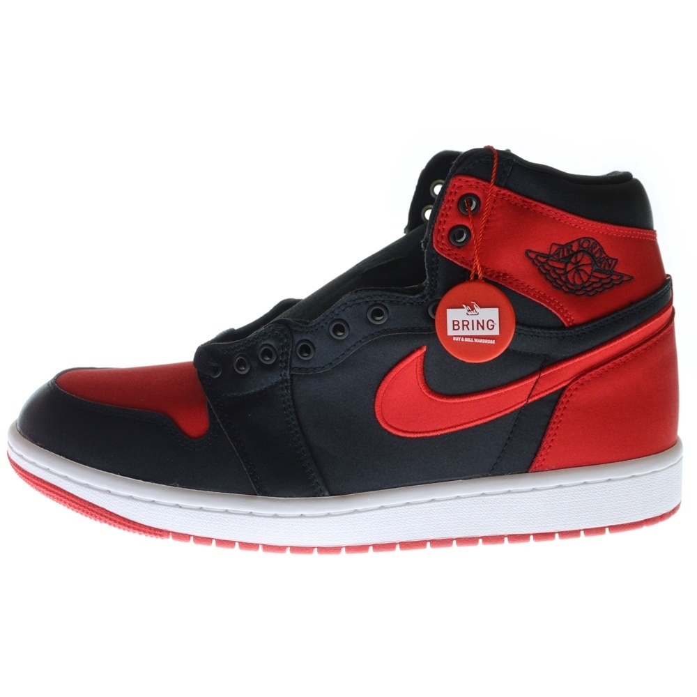 ナイキ WMNS AIR JORDAN1 RETRO HIGH OG FD4810-061 エアジョーダン1 サテンブレッド ハイカットスニーカー レッド/ブラック US11/28cm拍卖