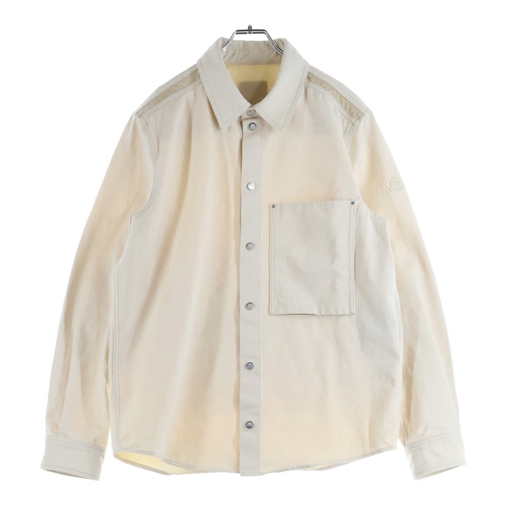 MONCLER モンクレール CAMICIA K20912F00001 カミシア 長袖シャツジャケット ベージュ拍卖