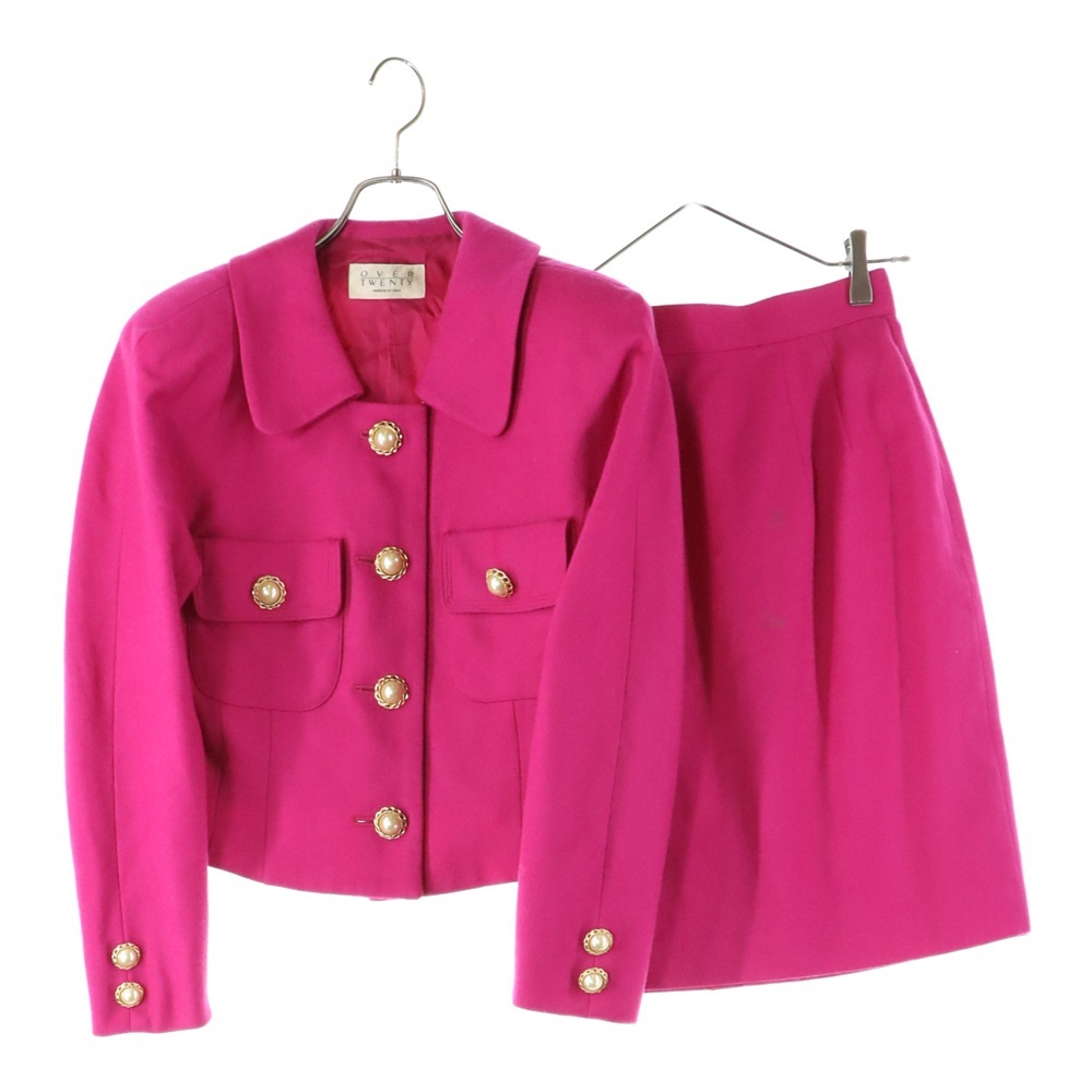 NO BRAND ノーブランド OVER TWENTY バブルスーツ ジャケット スカート セットアップ ピンク拍卖