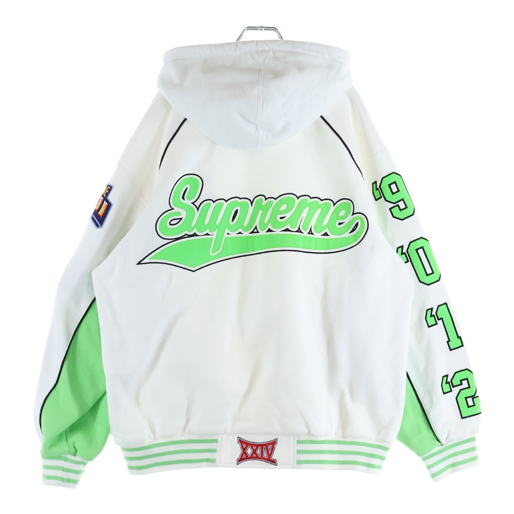 SUPREME シュプリーム 25SS Playoffs Zip Up Hooded Sweatshirt プレーオフ ジップアップスウェットパーカー フーディー ホワイト拍卖