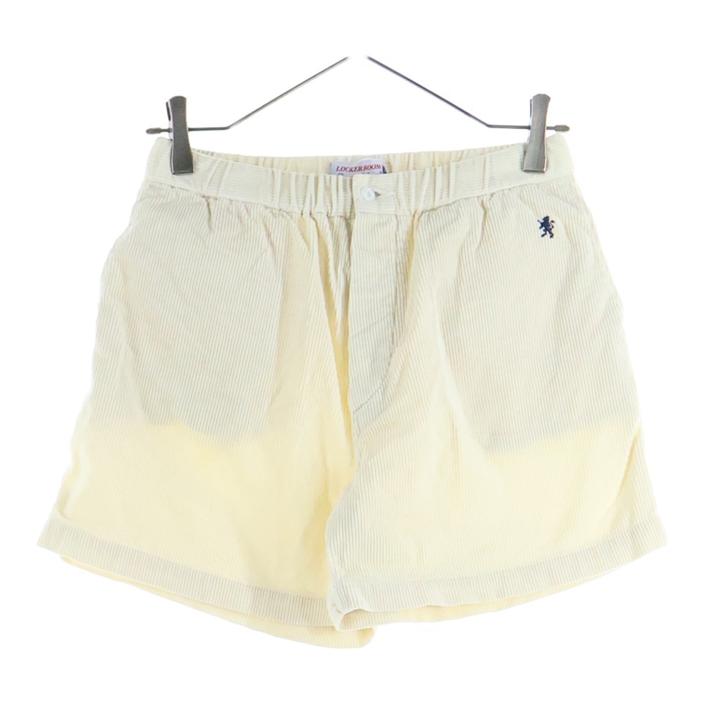 Gymphlex ジムフレックス フロント刺繍 コーデュロイ ハーフパンツ ショーツ アイボリー拍卖