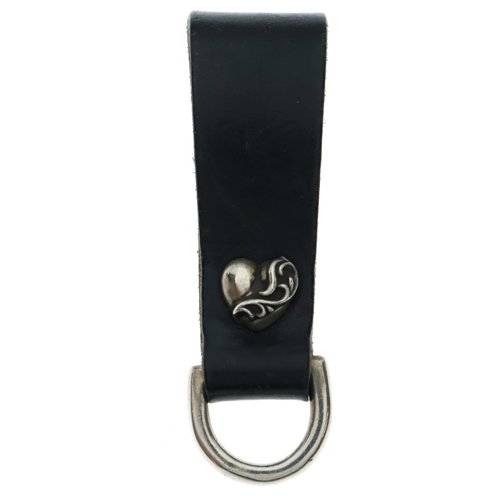 CHROME HEARTS クロムハーツ BELT LOOP D RING Dリング ハートベルトループ ブラック/シルバー拍卖