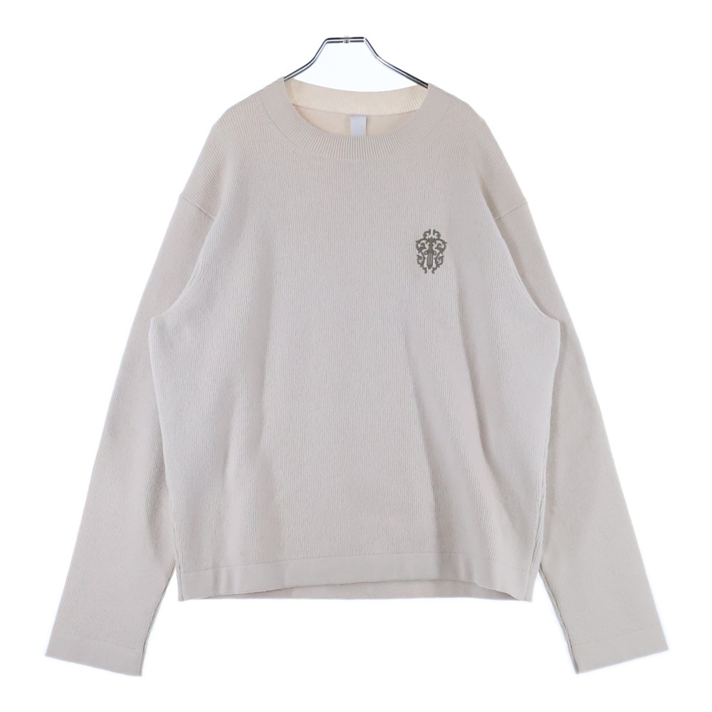 CHROME HEARTS (クロムハーツ) ダガー刺繍 カシミヤニットセーターベージュ拍卖