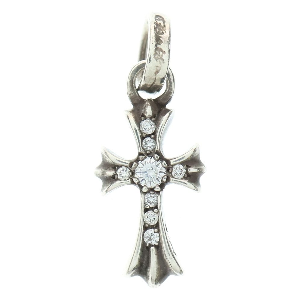 CHROME HEARTS クロムハーツ CRS BBYFAT P DMND ベイビーファットクロス PAVEダイヤ ペンダントトップ シルバーBCA234拍卖
