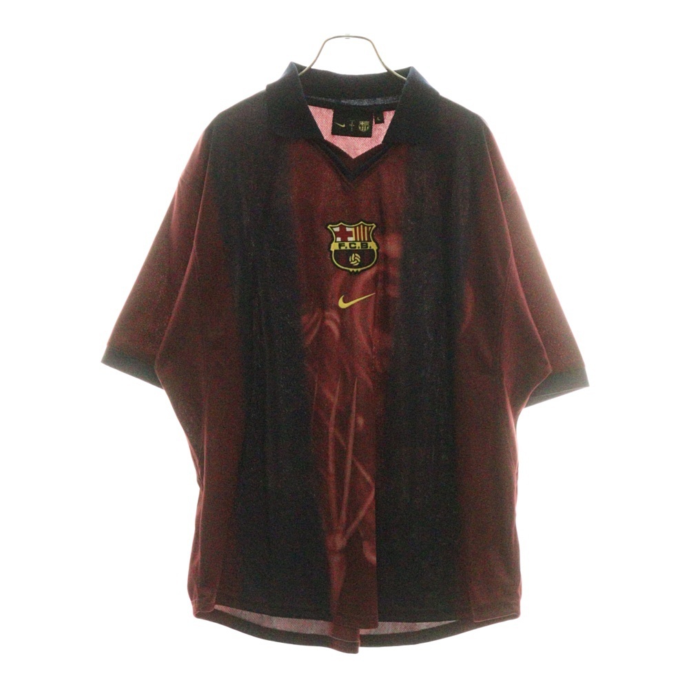 Cactus Jack カクタスジャック ×NIKE ×FC BARCELONA GAME JERSEY ナイキ FCバルセロナ 半袖ゲームシャツ ネイビー/レッド拍卖