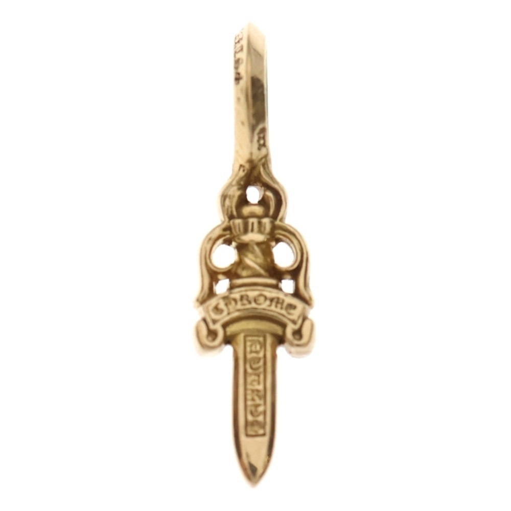 CHROME HEARTS クロムハーツ 22K STACK DAGGER V2 ダガースタックチャーム ネックレストップ ゴールド拍卖