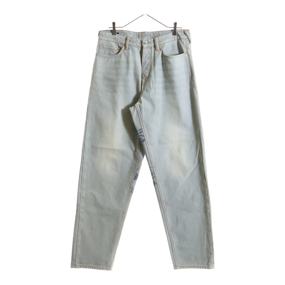 エビス 25AW 仏頭ジャカードリラックスフィットデニムパンツ ロゴパッチデニムジーンズ 2EAHTM5JE105830DN ライトブルー拍卖