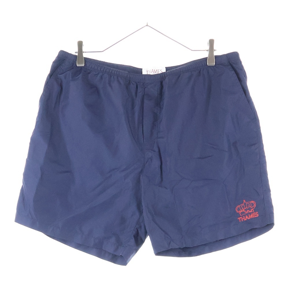 Thames テムズ STAFF TRUNKS ロゴ刺繍 ポリエステル ハーフパンツ ウォーターショーツ ネイビー拍卖
