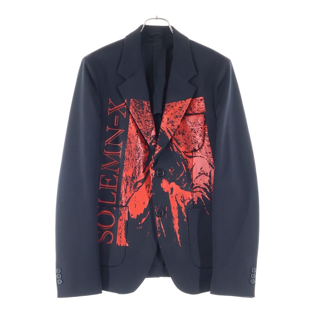 RAF SIMONS ラフシモンズ 22SS グラフィックデザイン テーラードジャケット ブラック/レッド 221-547拍卖