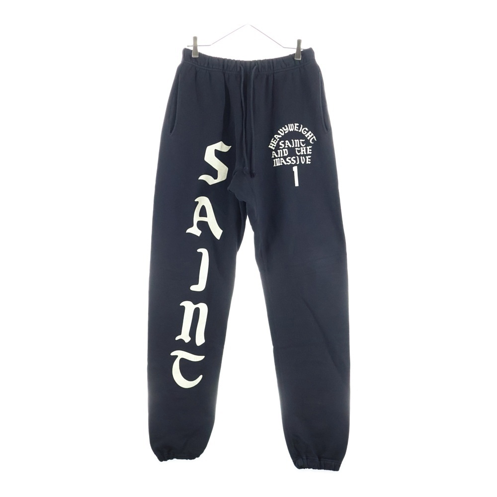 SAINT MICHAEL セントマイケル 24AW SWEAT PANTS IT'S SAINT BLACK フロントプリント スウェットパンツ ブラック SM-YS1-0000-049拍卖