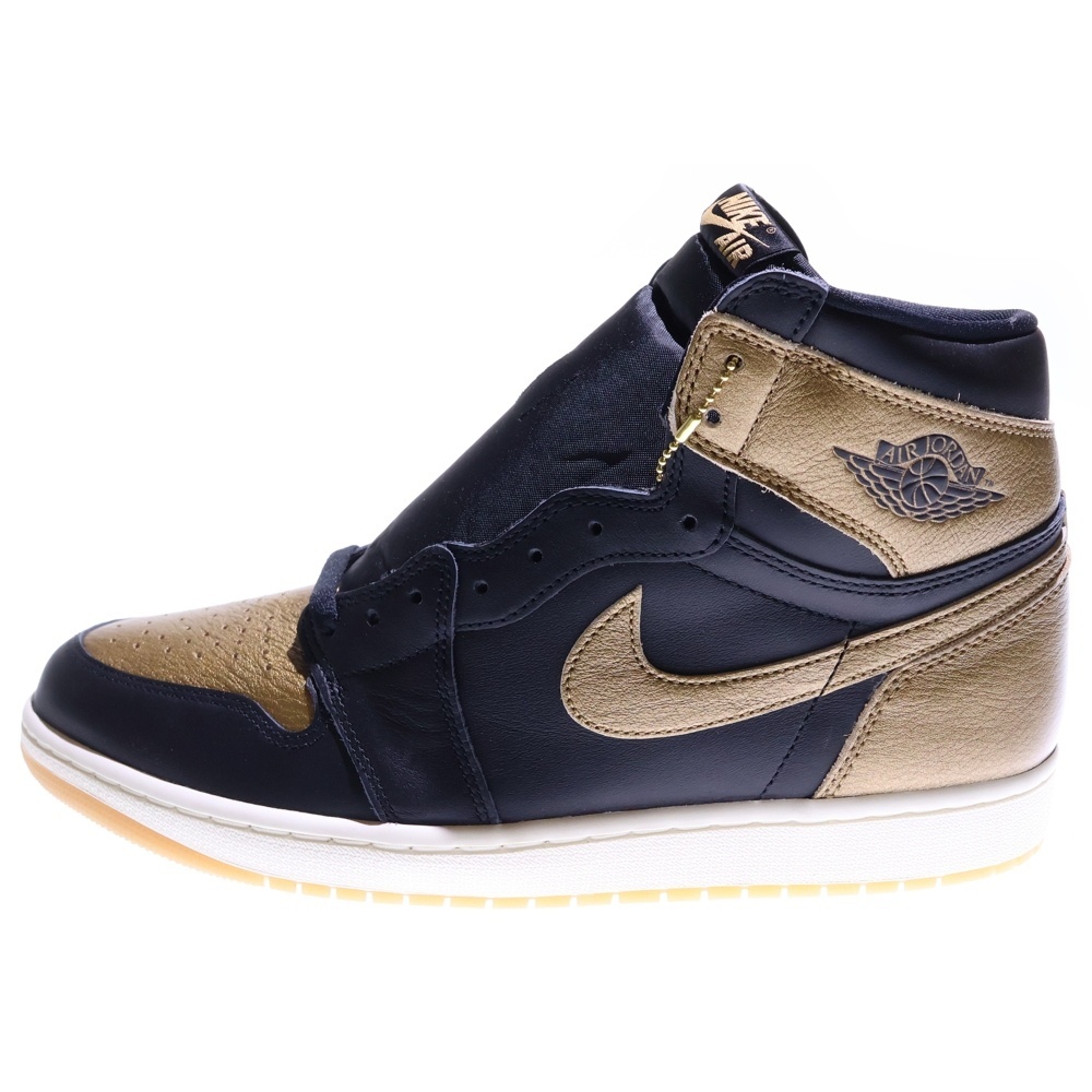 NIKE ナイキ AIR JORDAN 1 RETRO HIGH OG BLACK AND GOLD エアジョーダン1 ハイカットスニーカー ブラック/ゴールド US12/30cm DZ5485-071拍卖