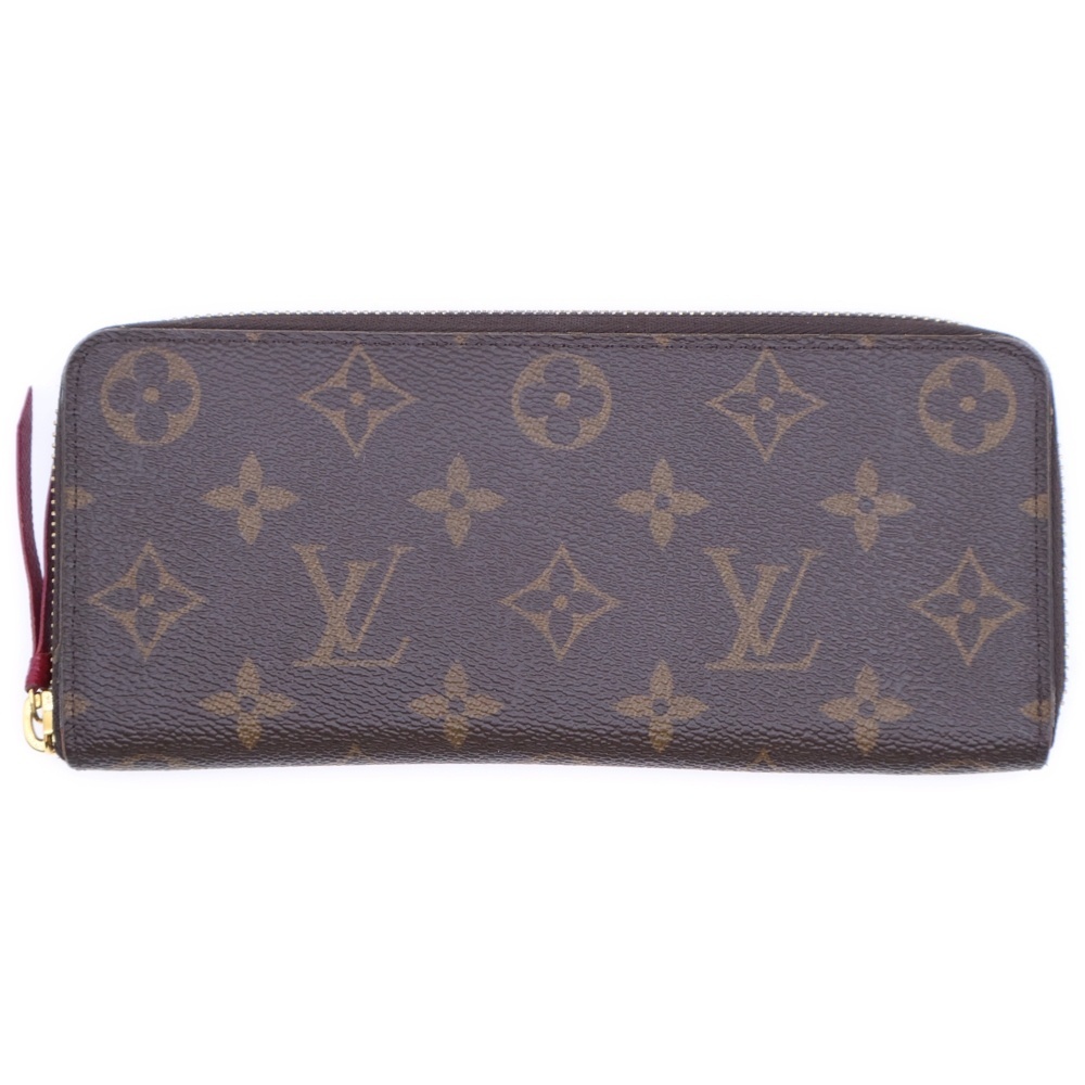 LOUIS VUITTON ルイヴィトン モノグラム ポルトフォイユクレマンス ロングウォレット 長財布 カードケース PVC M60742 ゴールド金具拍卖
