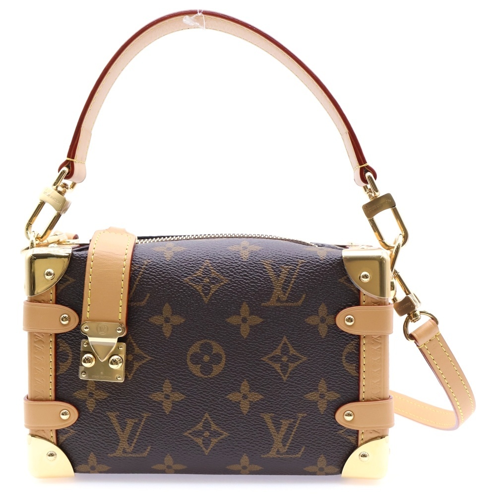LOUIS VUITTON ルイヴィトン モノグラム サイドトランクPM 2WAYハンドバッグ ブラウン M46815拍卖