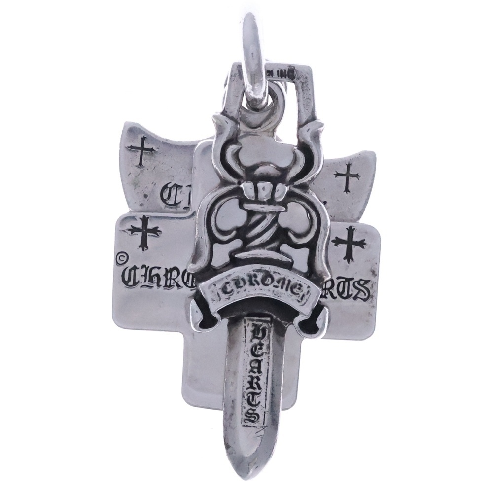 CHROME HEARTS クロムハーツ 3TRINKETS スリートリンケッツペンダント シルバーネックレストップ拍卖