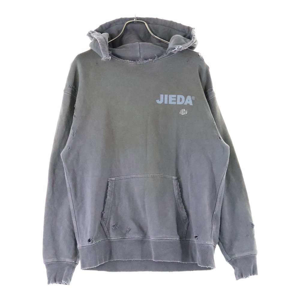 Jieda ジエダ DAMAGE SWEAT HOODIE デストロイ加工 プルオーバーパーカー フーディー グレー jie-23W-CT08-D拍卖