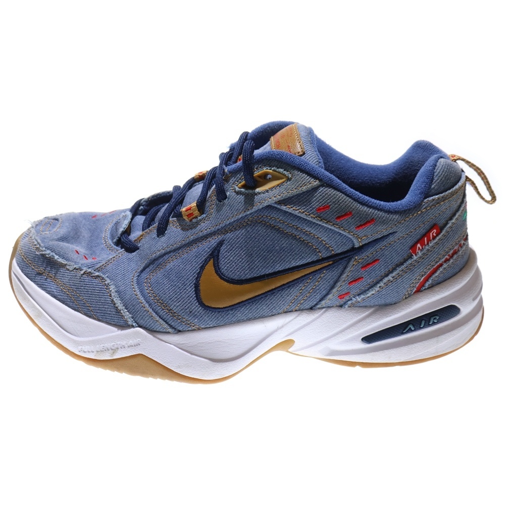 NIKE ナイキ AIR MONARCH 4 PRM ローカットスニーカー ネイビー/イエロー US9/27cm AV6676-400拍卖