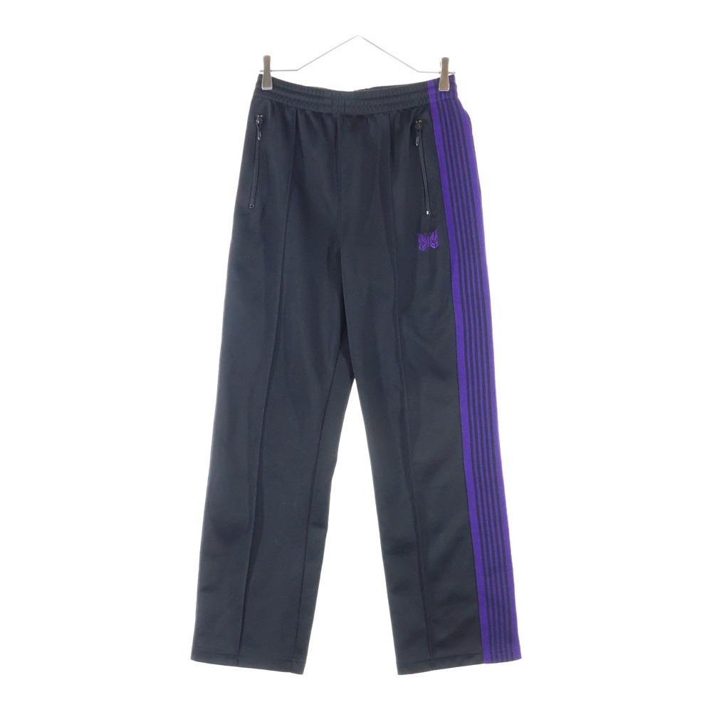 Needles ニードルス パピヨン刺繍 サイドライン トラックパンツ スウェットパンツ ブラック NS1622拍卖
