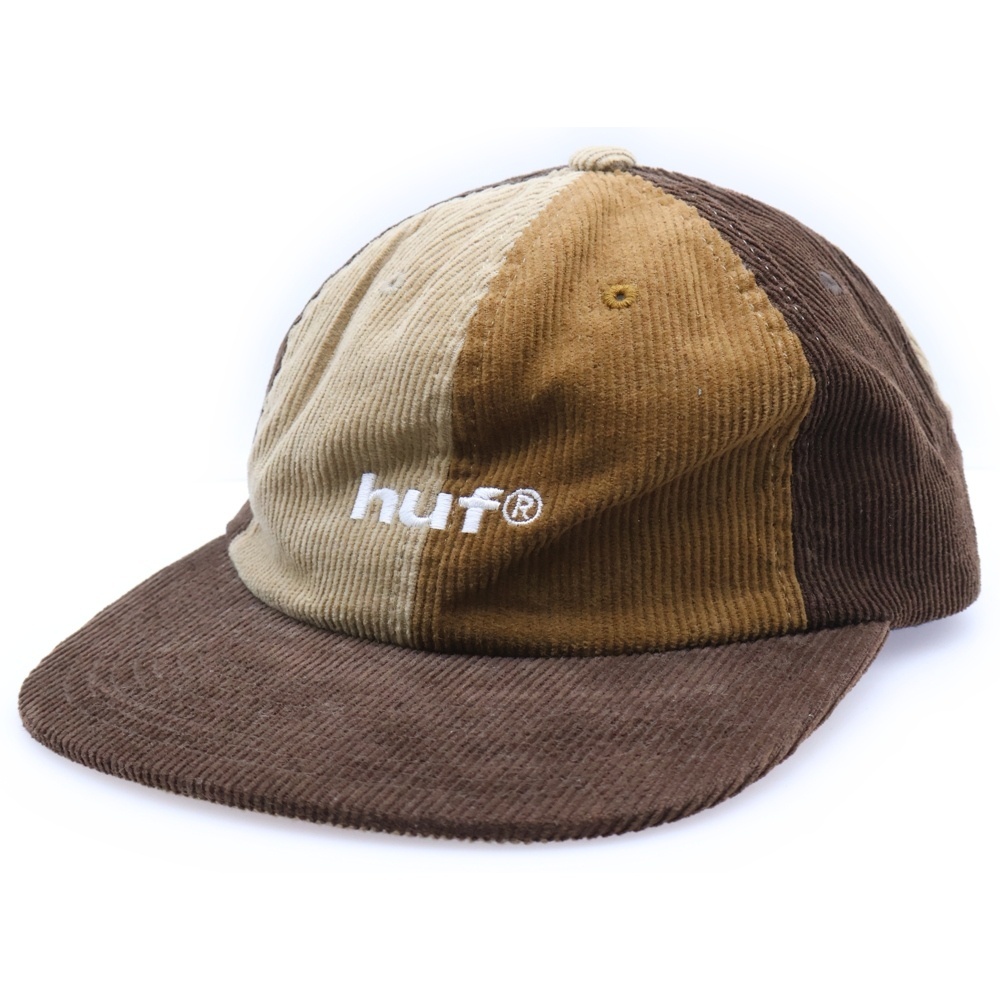 HUF ハフ フロント刺繍ロゴ コーデュロイキャップ 帽子 ブラウン HT00594拍卖