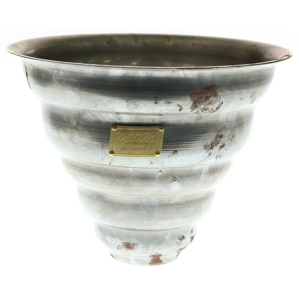 m&m エムアンドエム ×MASSES POT TYPE 6 - Bibendum STEEL / MEDIUM マシス ビバンダム 鉄鉢 ポット シルバー拍卖