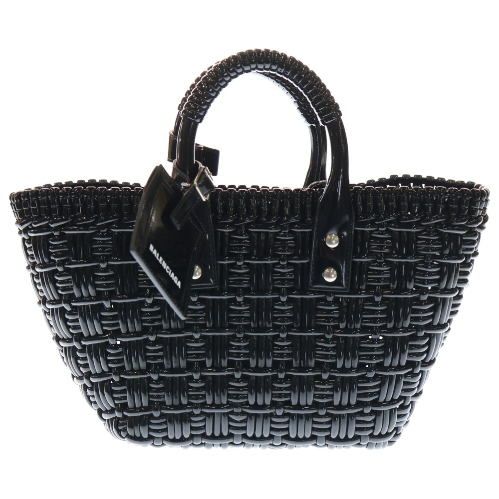BALENCIAGA バレンシアガ ビストロXS ハンドバッグ トートバッグ ブラック エナメル 671342拍卖