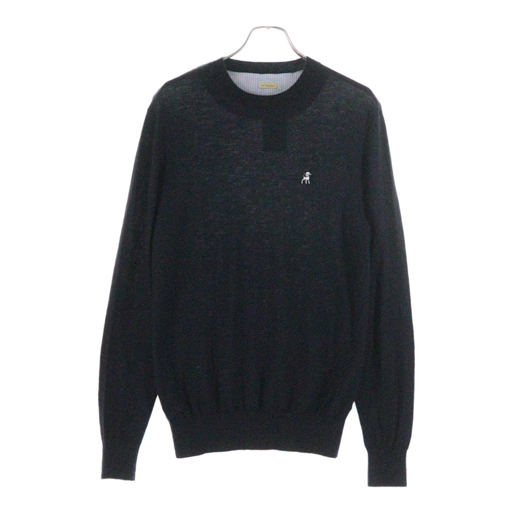 UNDERCOVER アンダーカバー The Shepherd Knit Sweater シェパードパッチ ニットセーター ブラック USY4903拍卖