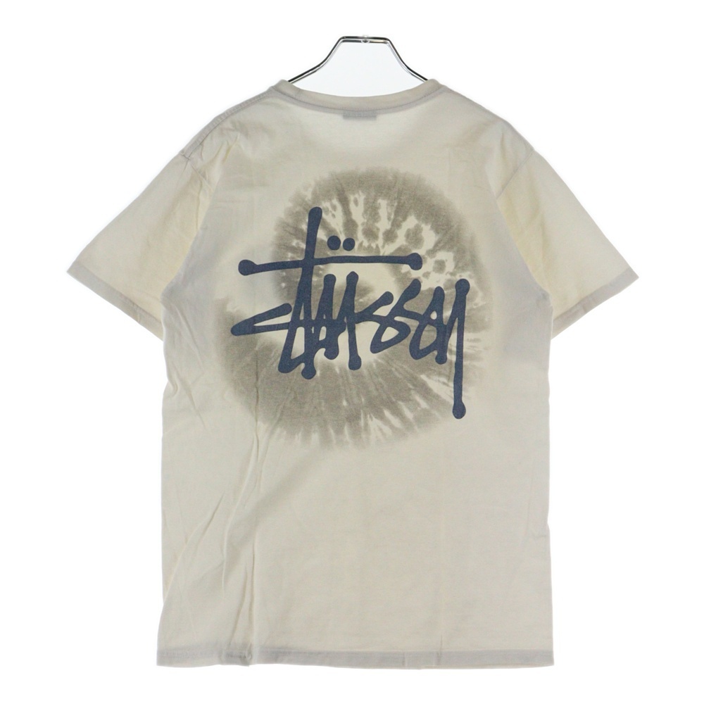 STUSSY (ステューシー) フォトプリント 両面 ロゴプリント 半袖Tシャツ カットソー ホワイト拍卖