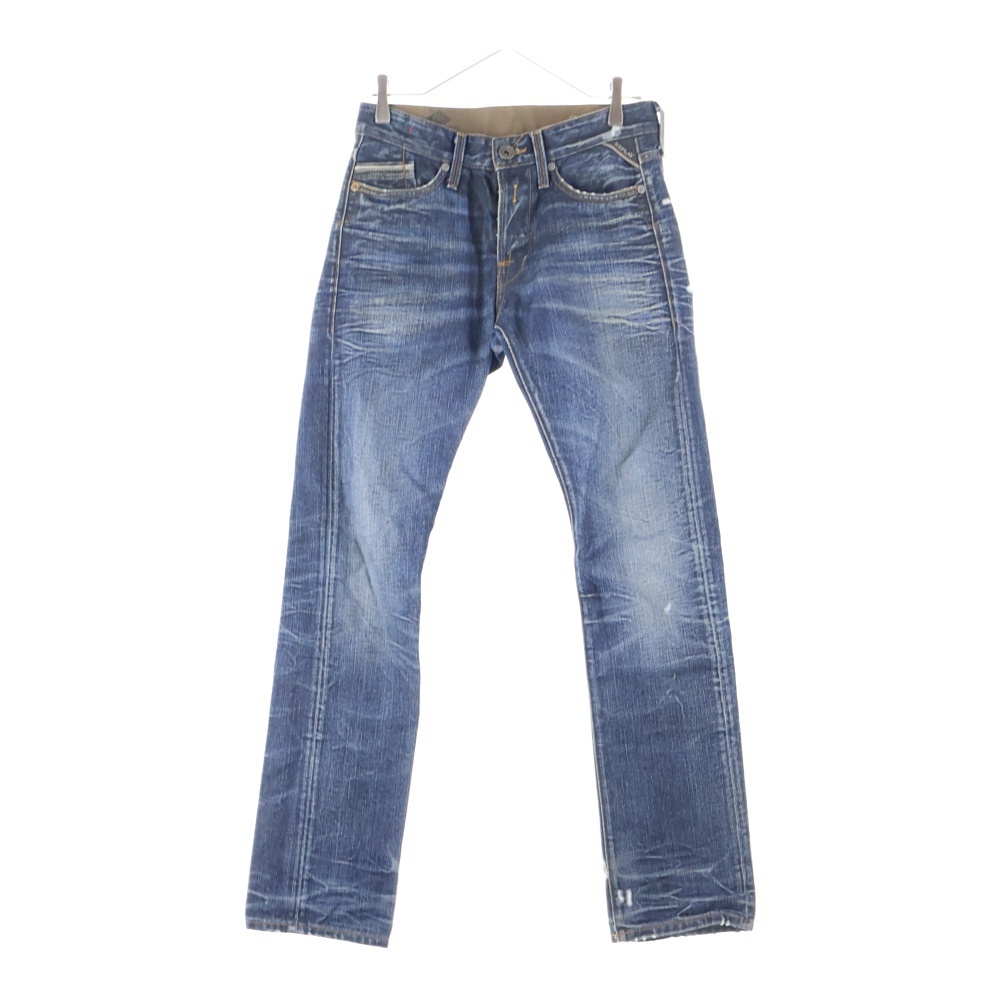 REPLAY リプレイ WAITOM イタリア製 ボタンフライ デニム スキニーパンツ インディゴ拍卖