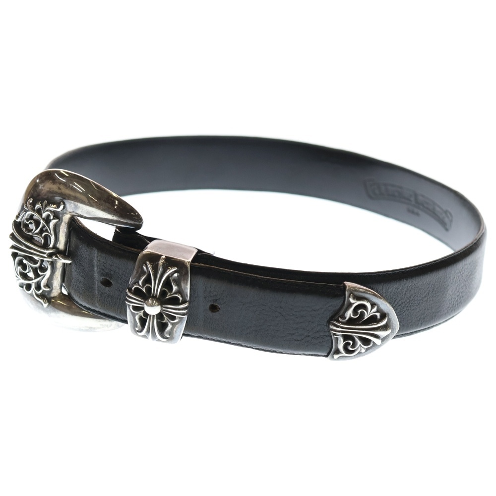 CHROME HEARTS クロムハーツ BLT CLASSIC 3PC クラシック 3ピース レザーベルト ブラック拍卖