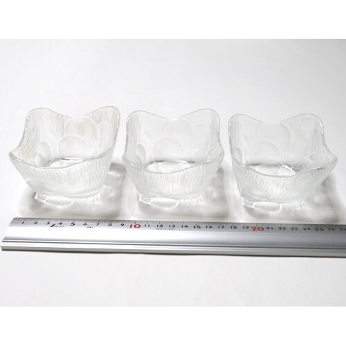 【送料無料】昭和レトロ ガラス 小鉢 3梱 セット 和食器 洋食器 お皿 食器【即決】拍卖