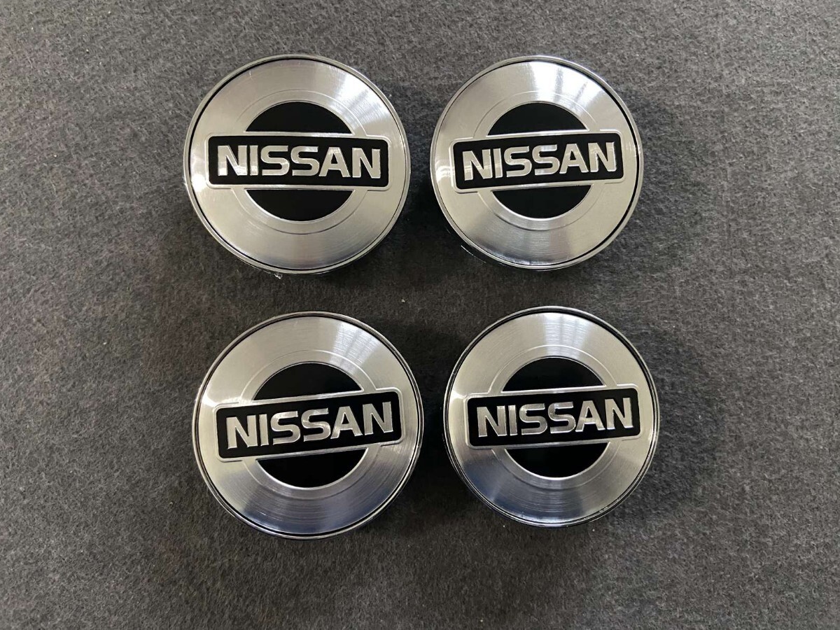 NISSAN 日産 車のホイールセンターキャップ 4個セット センターハブキャップカバー 直径60mm ホイールカバー ◎t229拍卖