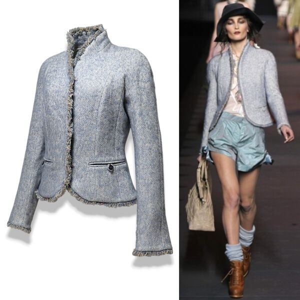 良品 ◆超レア◆ 国内正規品 Christian Dior クリスチャン ディオール John Galliano ガリアーノ フリンジ ツイード ジャケット拍卖