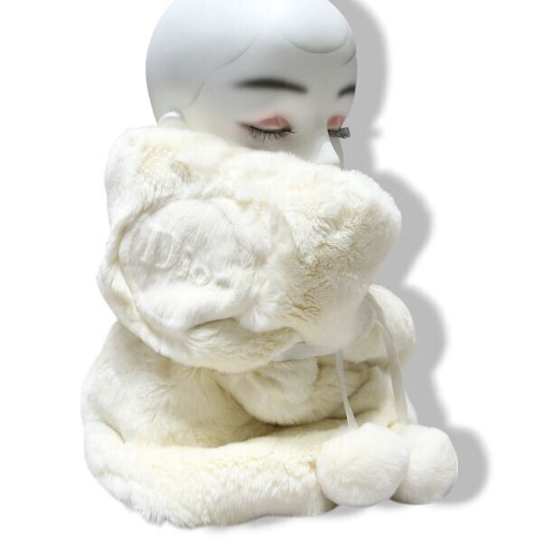 良品 ◆超レア◆ 国内正規品 Christian Dior クリスチャン ディオール John Galliano ガリアーノ ミンク ラビット ファー ロゴ スヌード拍卖