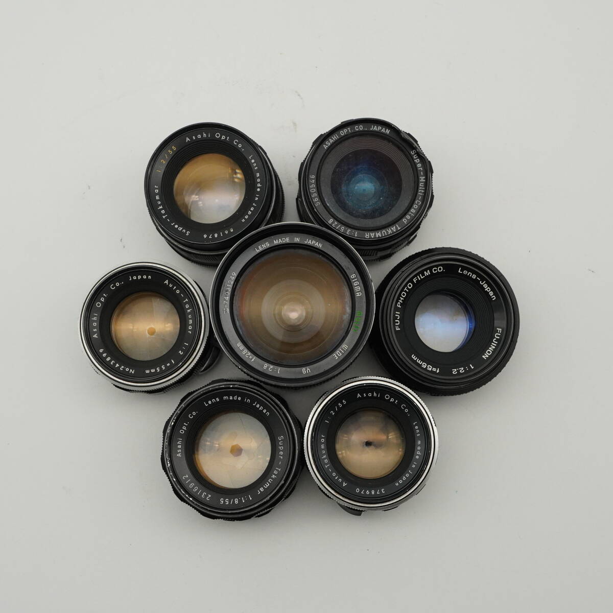 まとめ MFレンズ M42 7個セット PENTAX SIGMA FUJIフィルム タクマ― #B2861拍卖