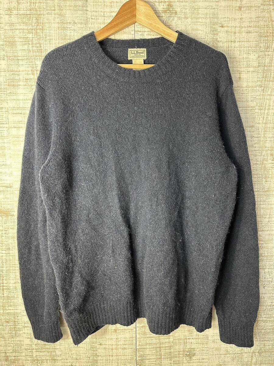 ☆ビッグサイズ US古着 L.L.Bean エルエルビーン ウールニット セーター ネイビー紺【XL】 ◆5394◆拍卖