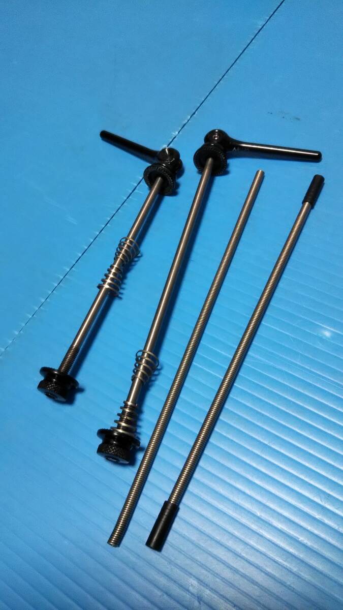 チタンクイックレバー チタンシャフト クイックリリースセット 軽量46g スプリングアウター拍卖