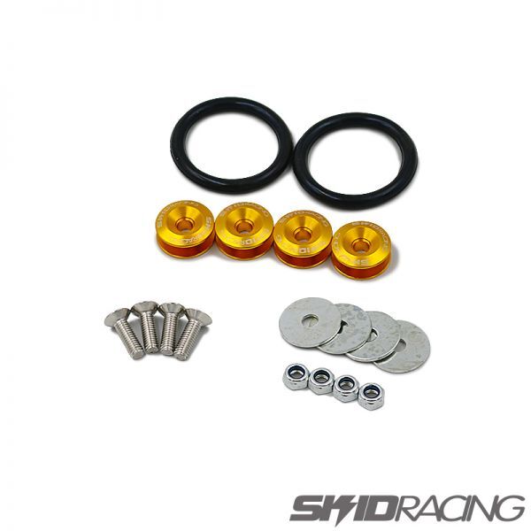 SKID RACING 在庫処分 クイックリリースファスナー バンパーに イエロー 黄 :14 B2 F拍卖