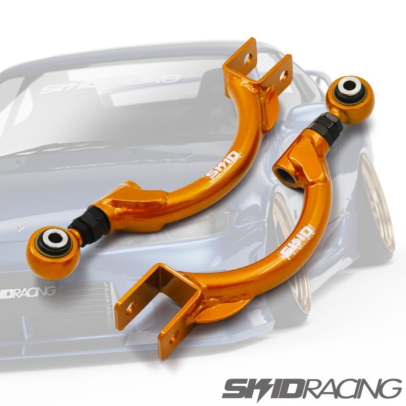 車検OK S14 S15 リア アッパーアーム オフセット ポジティブtype SKID RACING ピロ 調整式 C34 R33 Y33 スキッドレーシング # :34 D1拍卖