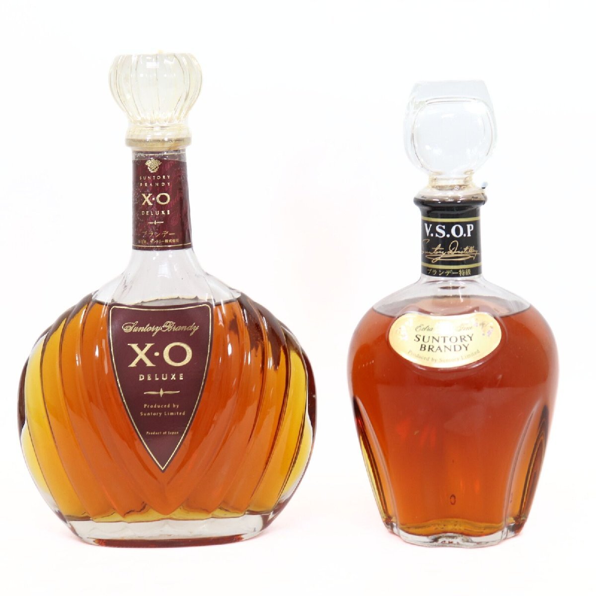 12533-79-O-80 山口県限定配送 SUNTORY サントリー ブランデー 2本セット XO デラックス 700ml 40% / VSOP デキャンタ 720ml 43% 未開封拍卖