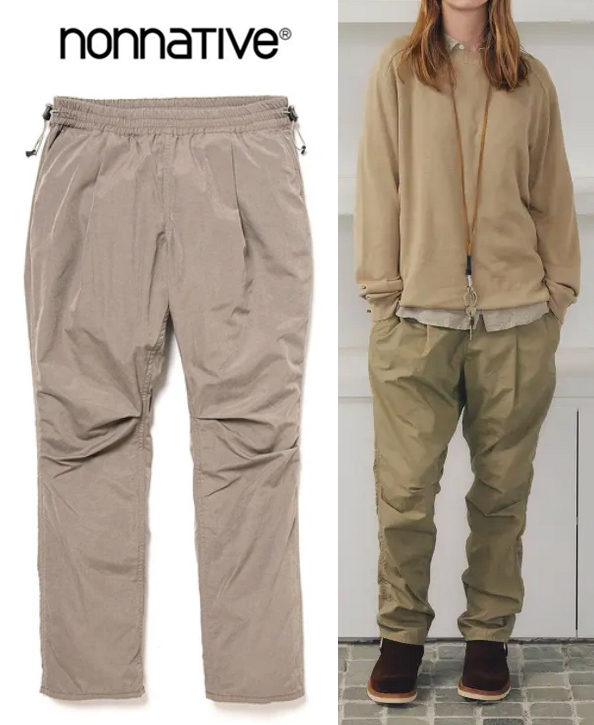 25新作 nonnative HIKER EASY PANTS P/C WEATHER 1 ベージュ イージーパンツ 秋冬拍卖