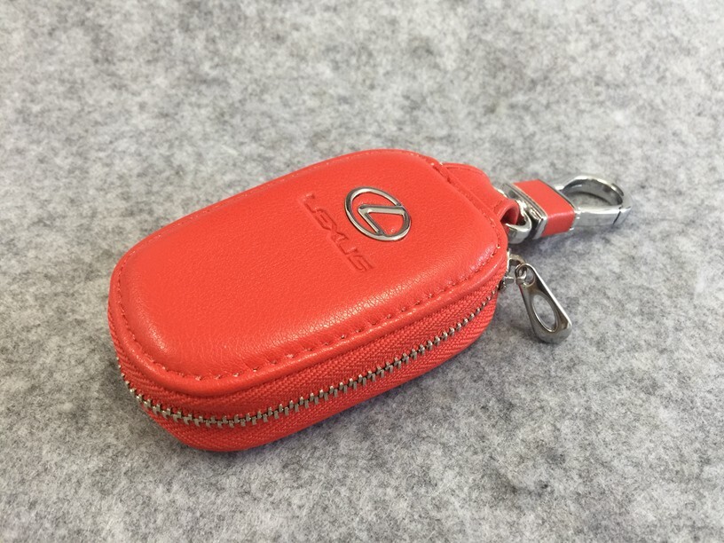 レクサス キーケース スマートキーケース 自動車 カラビナ付き キーホルダー 収納 キーカバー キーリング キーチェーン レッド拍卖