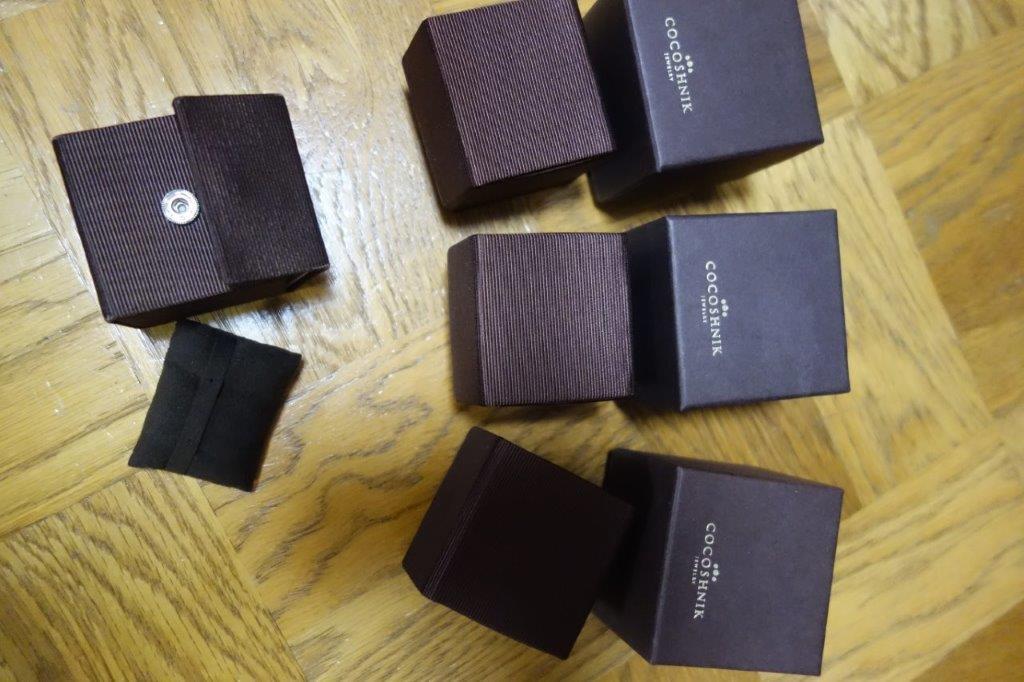 ココシュニック 保存箱 ジュエリーケース 収納ボックス アクセサリーケース ブラウン 4個セット拍卖