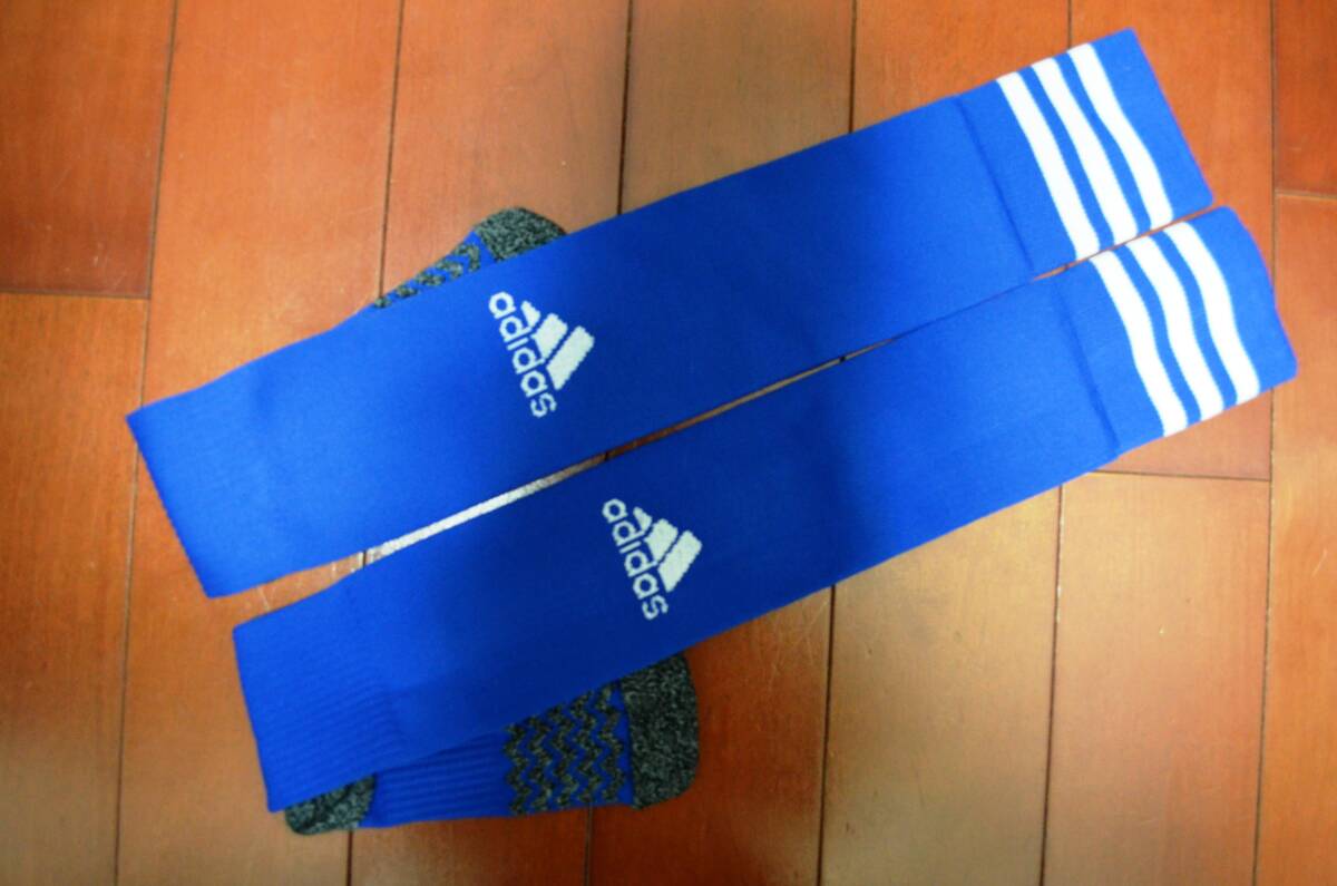 【iru-S4-L】激安! 超美品! 現品限り 新品未使用 adidas アディダス サッカー ソックス ストッキング 28-30 特大サイズ拍卖