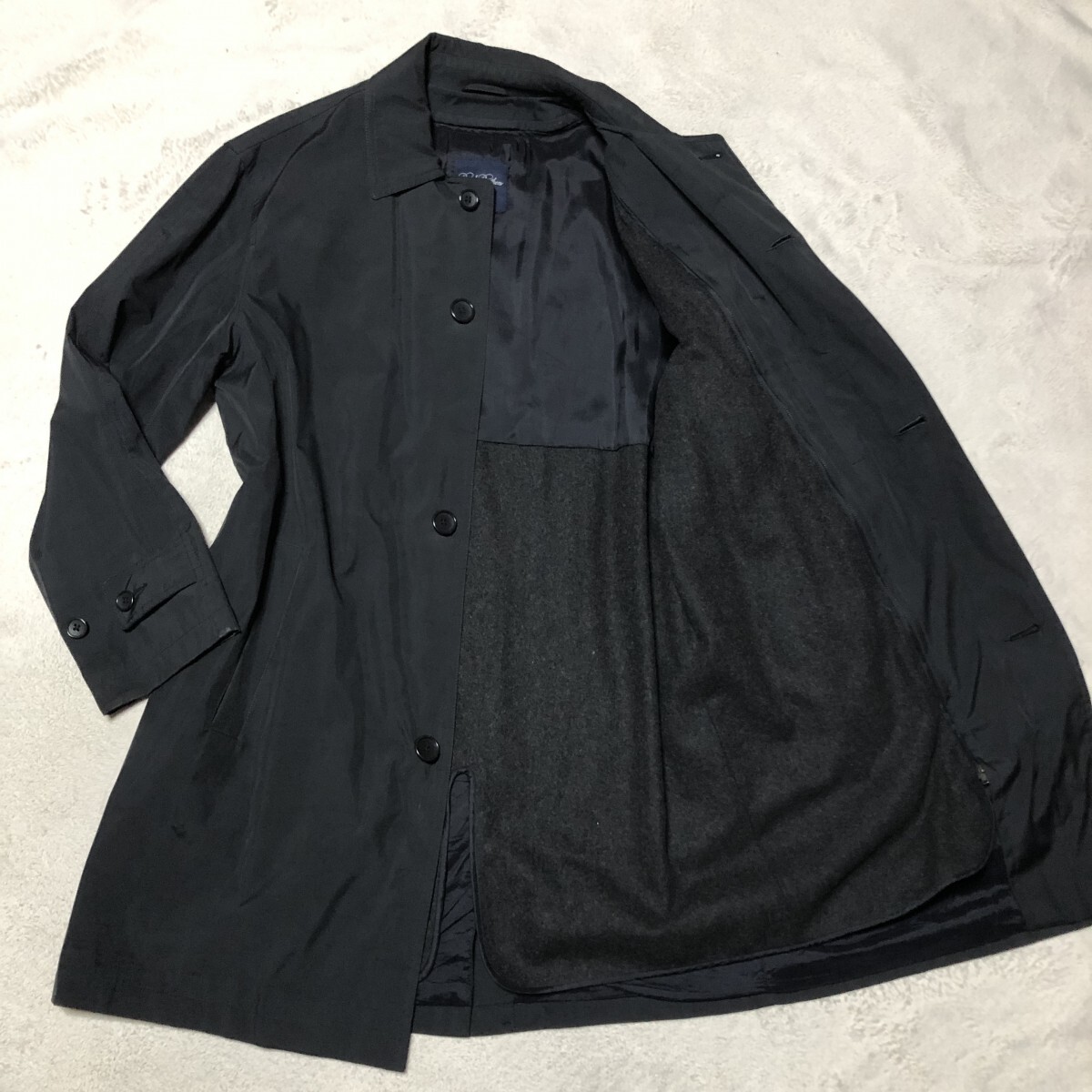 Brooks Brothers ブルックスブラザーズ ステンカラーコート 取り外し可能ライナー付き 比翼ボタン ブラック Mサイズ拍卖