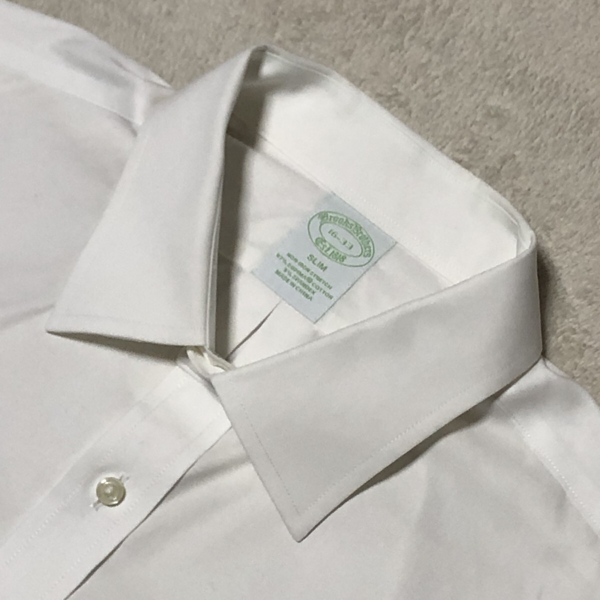 Brooks Brothers ブルックスブラザーズ 長袖シャツ ドレスシャツ SLIM ホワイト 16-33サイズ Lサイズ相当拍卖